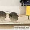 Fendi irregular metal frame unisex sunglasses