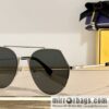 Fendi irregular metal frame unisex sunglasses