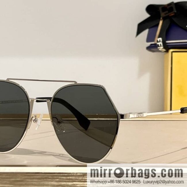 Fendi irregular metal frame unisex sunglasses