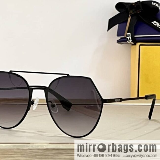 Fendi irregular metal frame unisex sunglasses