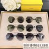 Fendi irregular metal frame unisex sunglasses