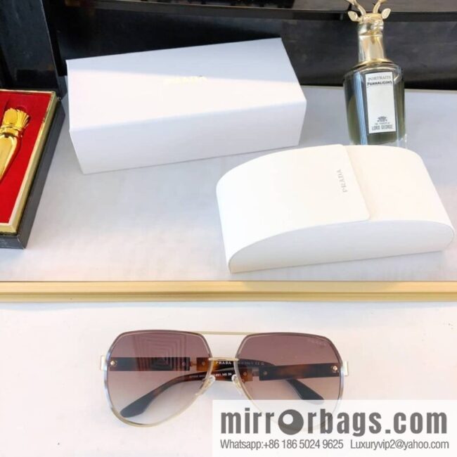 PRADA Prada letter logo temple diamond three-dimensional cut lens sunglasses