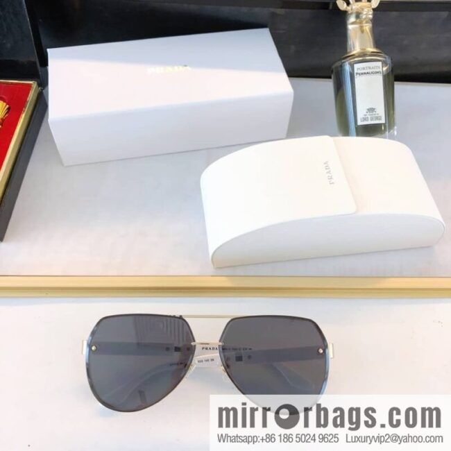 PRADA Prada letter logo temple diamond three-dimensional cut lens sunglasses