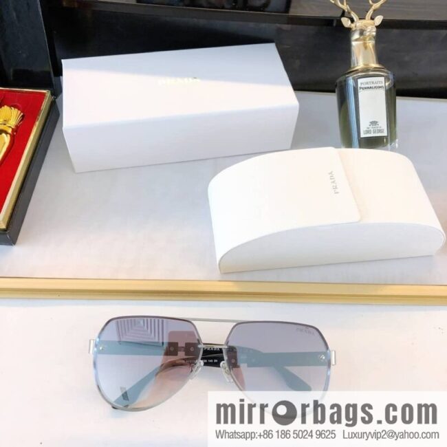PRADA Prada letter logo temple diamond three-dimensional cut lens sunglasses