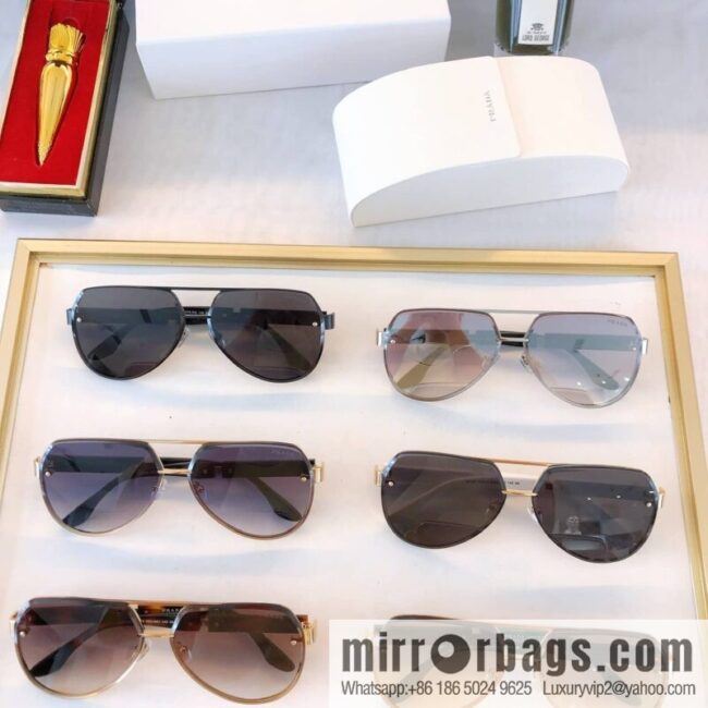 PRADA Prada letter logo temple diamond three-dimensional cut lens sunglasses
