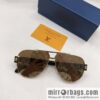 LV Louis Vuitton Round Frame Unisex Sunglasses