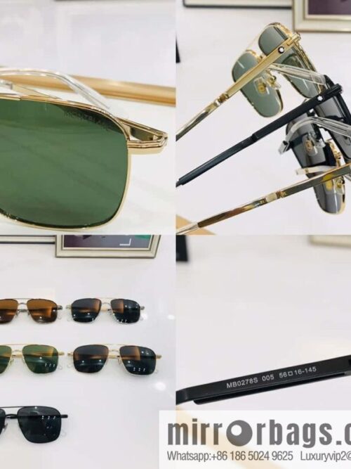 Montblanc Metal Frame Unisex Sunglasses