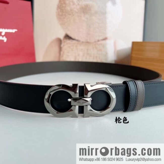 Ferragamo Ferragamo, first layer calfskin men\'s 3.5cm belt