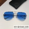 CHROME HEART Classic Double Beam Frameless Sunglasses