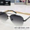 Montblanc Metal Half Frame Unisex Sunglasses