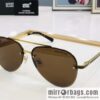Montblanc Metal Half Frame Unisex Sunglasses