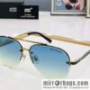 Montblanc Metal Half Frame Unisex Sunglasses