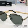 Montblanc Metal Half Frame Unisex Sunglasses