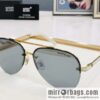 Montblanc Metal Half Frame Unisex Sunglasses