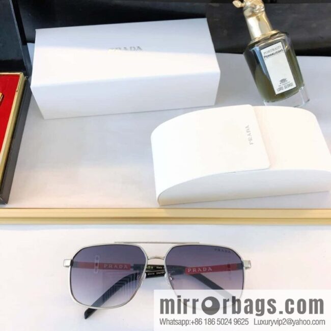 PRADA three-dimensional lettering engraved unisex sunglasses