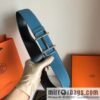 HERMES Hermès counter new royal metal buckle with double-sided original lychee leather 3.8cm belt