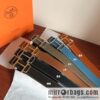 HERMES Hermès counter new royal metal buckle with double-sided original lychee leather 3.8cm belt