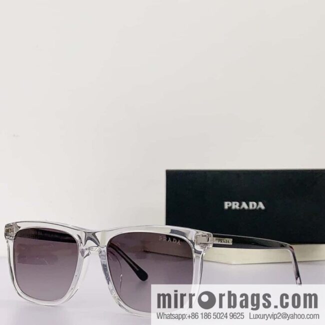 PRADA temple metal logo unisex sunglasses