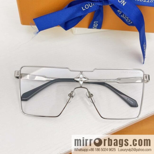 LV Louis Vuitton three-dimensional metal square sunglasses