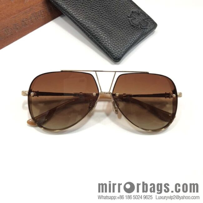 CHROME HEART CROME HEART Metal Frame Unisex Sunglasses