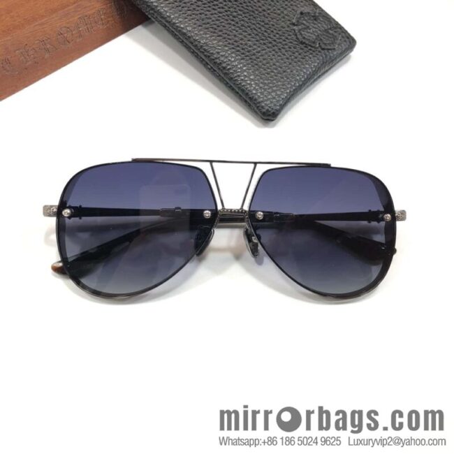 CHROME HEART CROME HEART Metal Frame Unisex Sunglasses