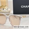 Chanel temple logo letter women\'s sunglasses
