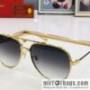 Cartier Metal Frame Unisex Sunglasses