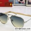Cartier Metal Frame Unisex Sunglasses