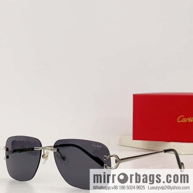 Cartier Metal Frameless Unisex Sunglasses