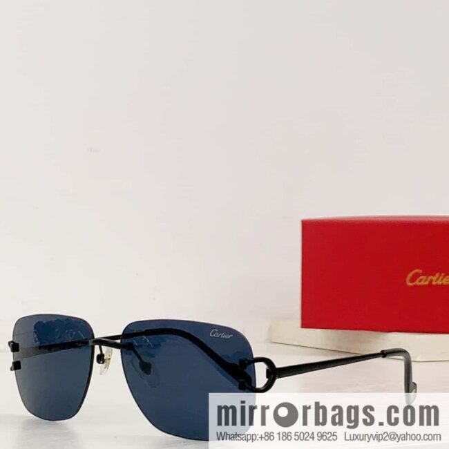 Cartier Metal Frameless Unisex Sunglasses