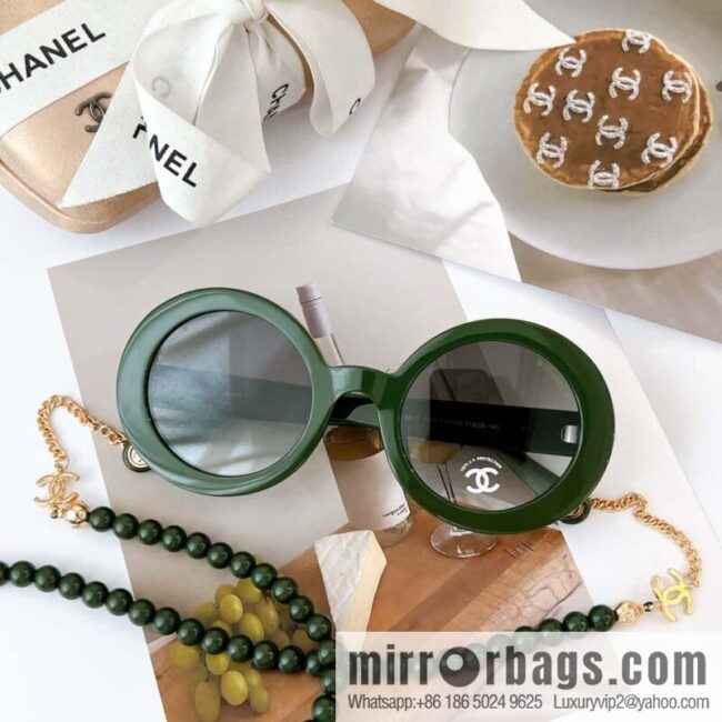 Chanel round frame women\'s sunglasses