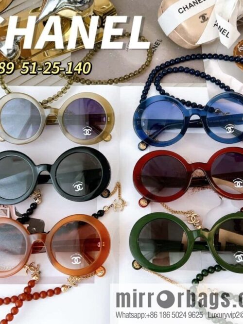 Chanel round frame women\'s sunglasses
