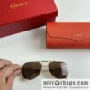 Cartier Metal Frame Unisex Sunglasses Cartier