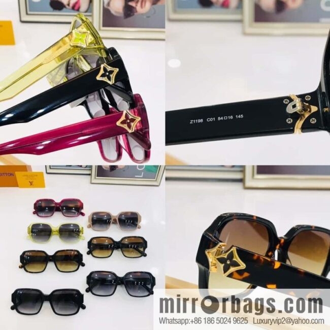 LV Louis Vuitton Plate Frame Unisex Sunglasses