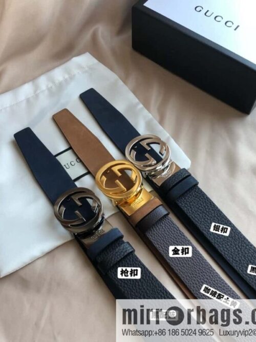 wsxc1693847787439_1-800x800sfimonhehp031050_20250626023630.jpg GUCCI imported suede color-changing leather with the first layer of swinging cowhide, double G rotating metal buckle, belt 35mm
