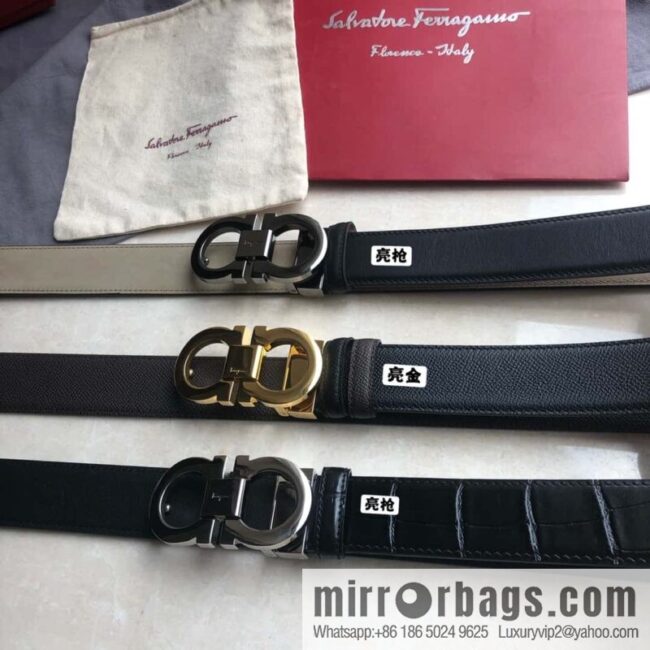 Ferragamo Ferragamo, Classic Eternal Counter Version Board Buckle Belt 3.5cm