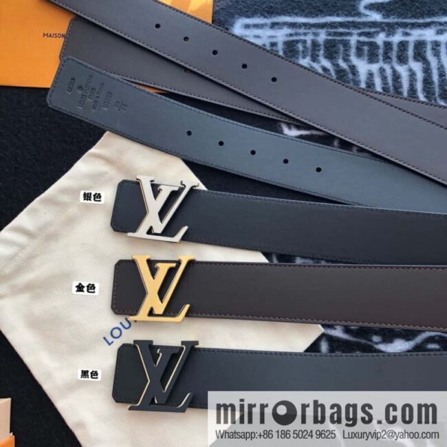 LV imported cowhide double-sided belt 40mm