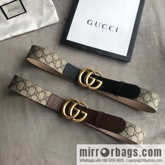 GUCCI Double G letter interwoven pattern 4.0cm belt