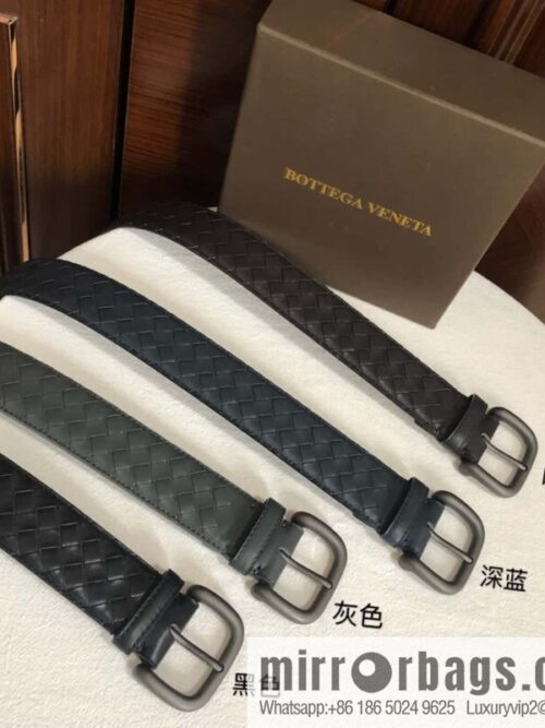 Bottega Veneta Butterfly Replica Luxury Handbag, top layer cowhide woven 3.8cm classic color pin buckle belt