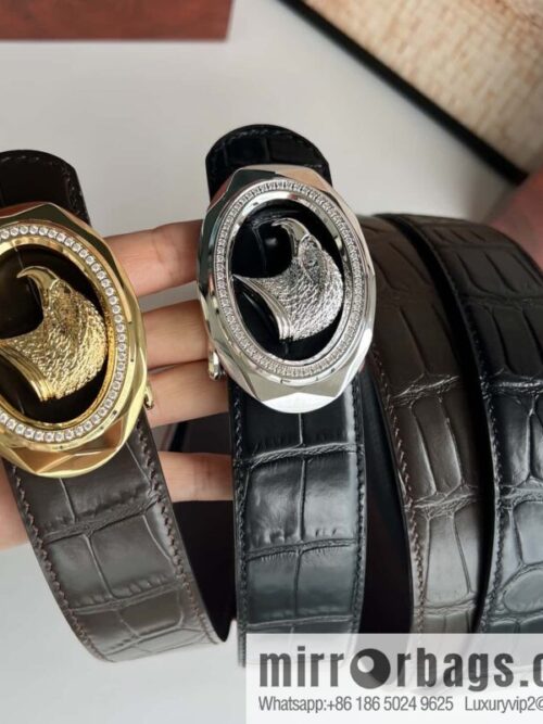 wsxc1694526299023_0-800x800trykjzr3osn29928_20250626020803.jpg Stefano Ricci Stephen, eagle head with diamond cut buckle, crocodile leather belt 3.8cm