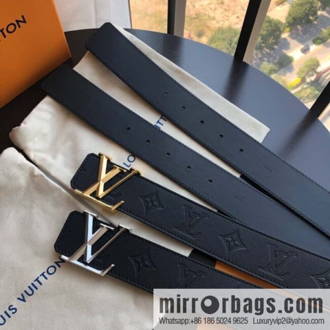 LV Louis Vuitton made in Spain embossed new presbyopia letters rhombus hardware 40MM belt