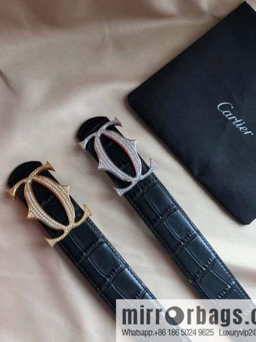 wsxc1694532823439_0-800x800oqtevc4s2bc20167_20250625205931.jpg Cartier 3.5cm Stainless Steel Double C Inlaid Diamond Buckle, Crocodile Belt