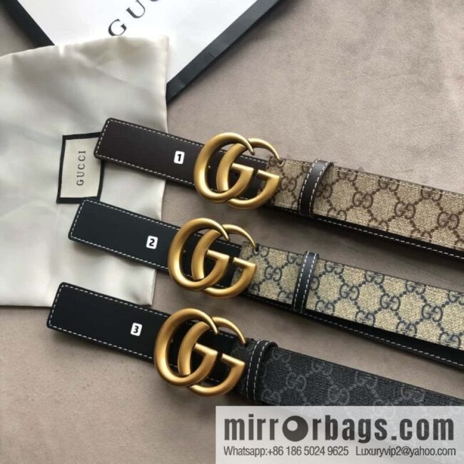GUCCI double G letter interwoven pattern, double G buckle, first layer cowhide belt 4.0CM