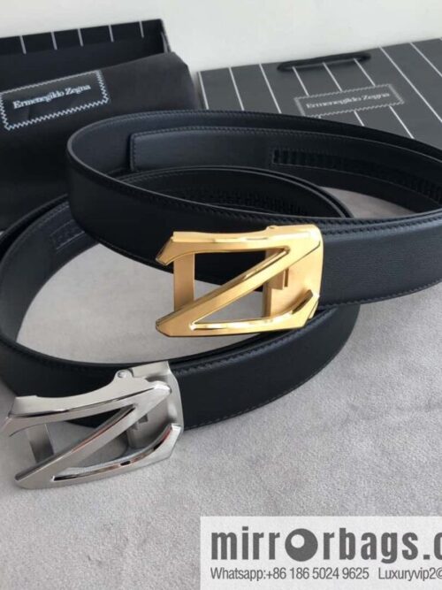ZEGNA Zegna Z automatic buckle, double-sided first-layer cowhide belt