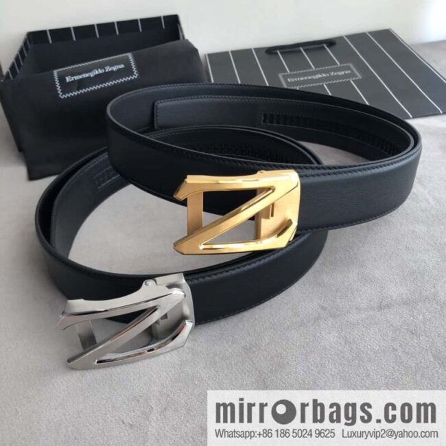 ZEGNA Zegna Z automatic buckle, double-sided first-layer cowhide belt