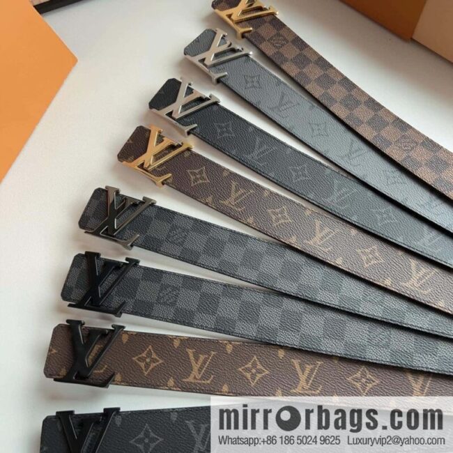 LV Letter Buckle Initials Double Sided Belt 4.0cm