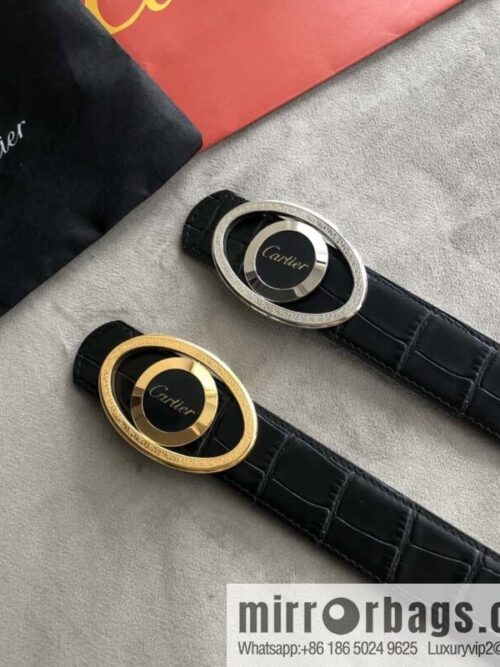 wsxc1695583882822_0-800x800pka4uy0ookb18411_20250625201435.jpg Cartier Cartier, upturned metal buckle on both sides of stainless steel, crocodile belt 3.5cm