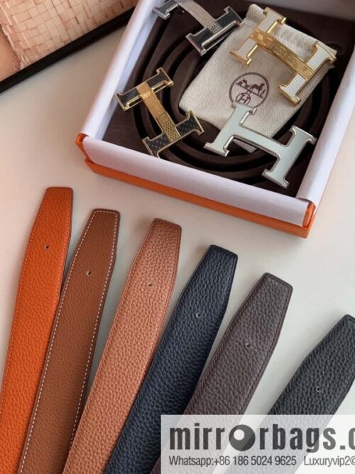 wsxc1695662326508_0-800x8002wpa3mgy0db18293_20250625201138.jpg HERMES, stainless steel fiber sheet buckle, double-sided original leather lychee pattern belt 3.8cm