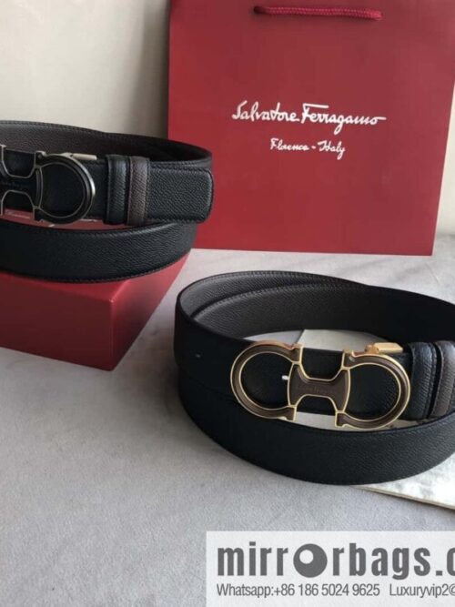 wsxc1697035965820_0-800x800vzragvhckaf5763_20250625122226.jpg Ferragamo Ferragamo, double-loop acrylic metal buckle, cross-textured double-sided belt 3.5cm