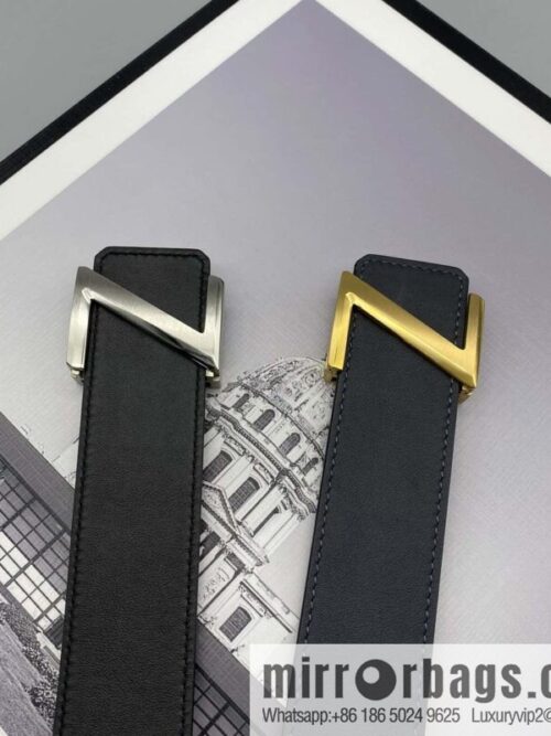 ZEGNA Zegna, stainless steel hardware Z push buckle, double-sided cowhide belt 4.0CM